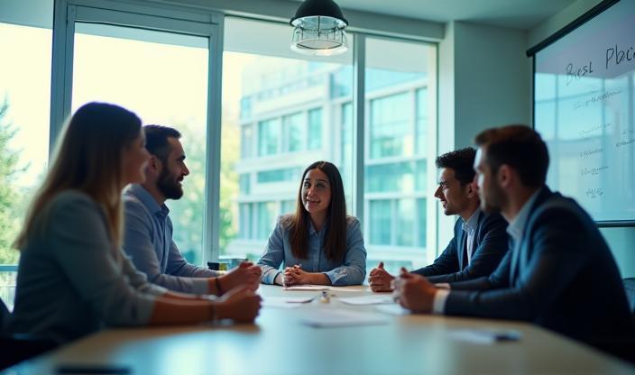 AnkaTech Solutions team collaborating in a meeting room