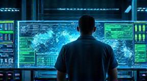Cybersecurity expert analyzing threat data